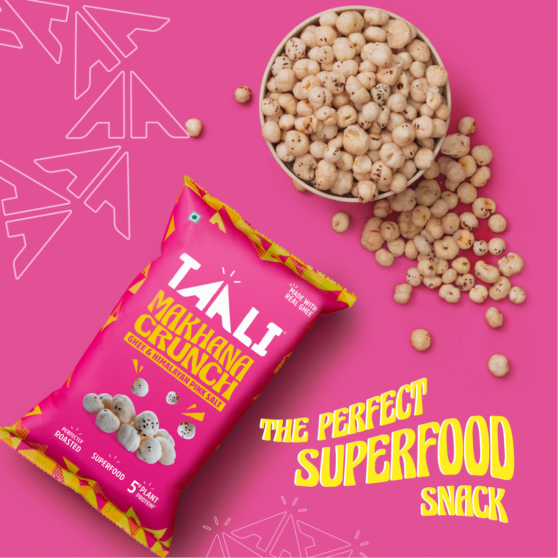 Roasted Makhana Crunch – Ghee & Himalayan Pink Salt  (58 g)