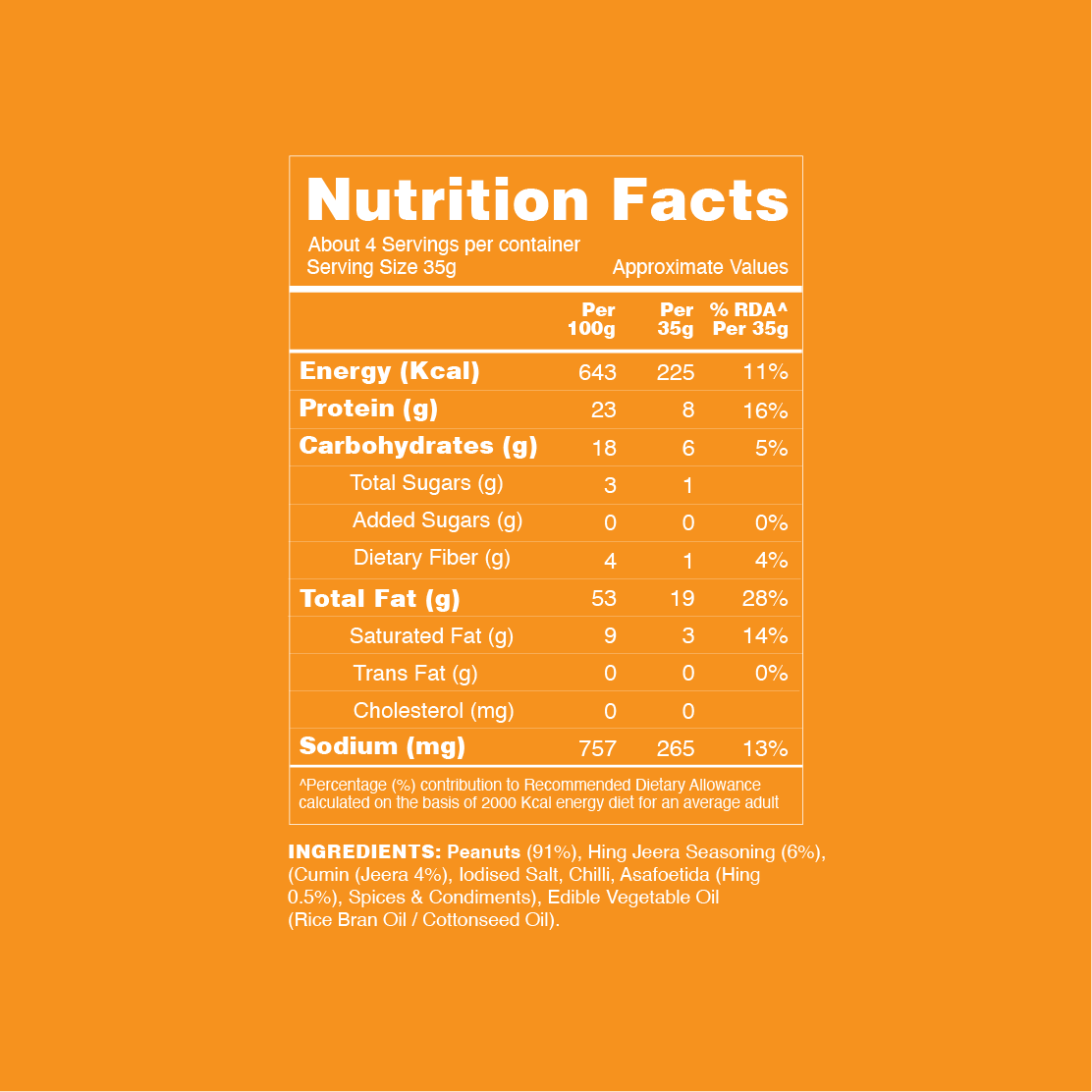 Taali Roasted Peanuts - Hing Jeera (140 g)