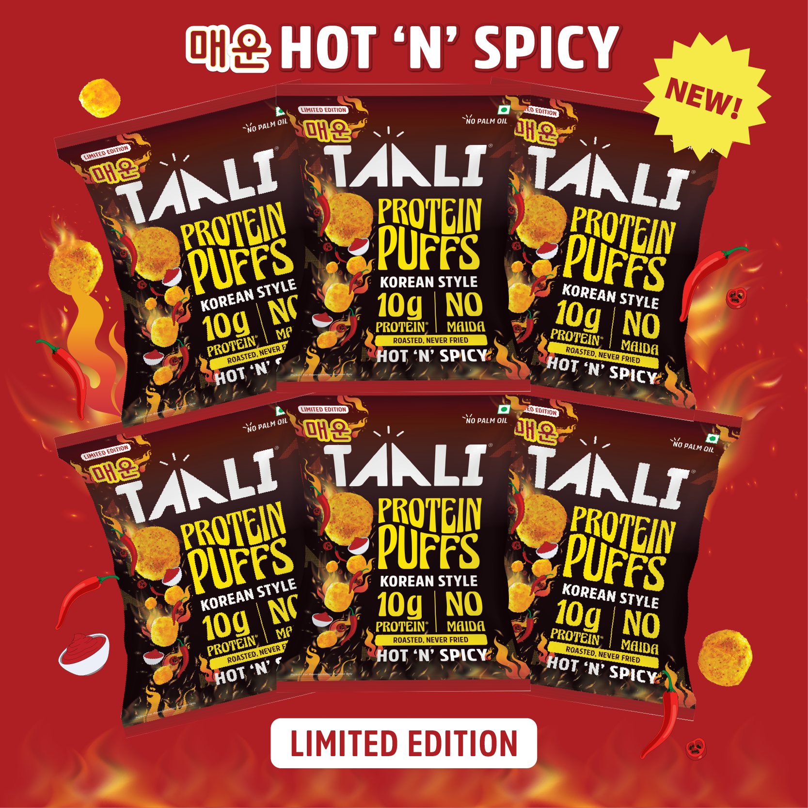 Taali Protein Puffs – Korean Style (Limited Edition) (60 g)