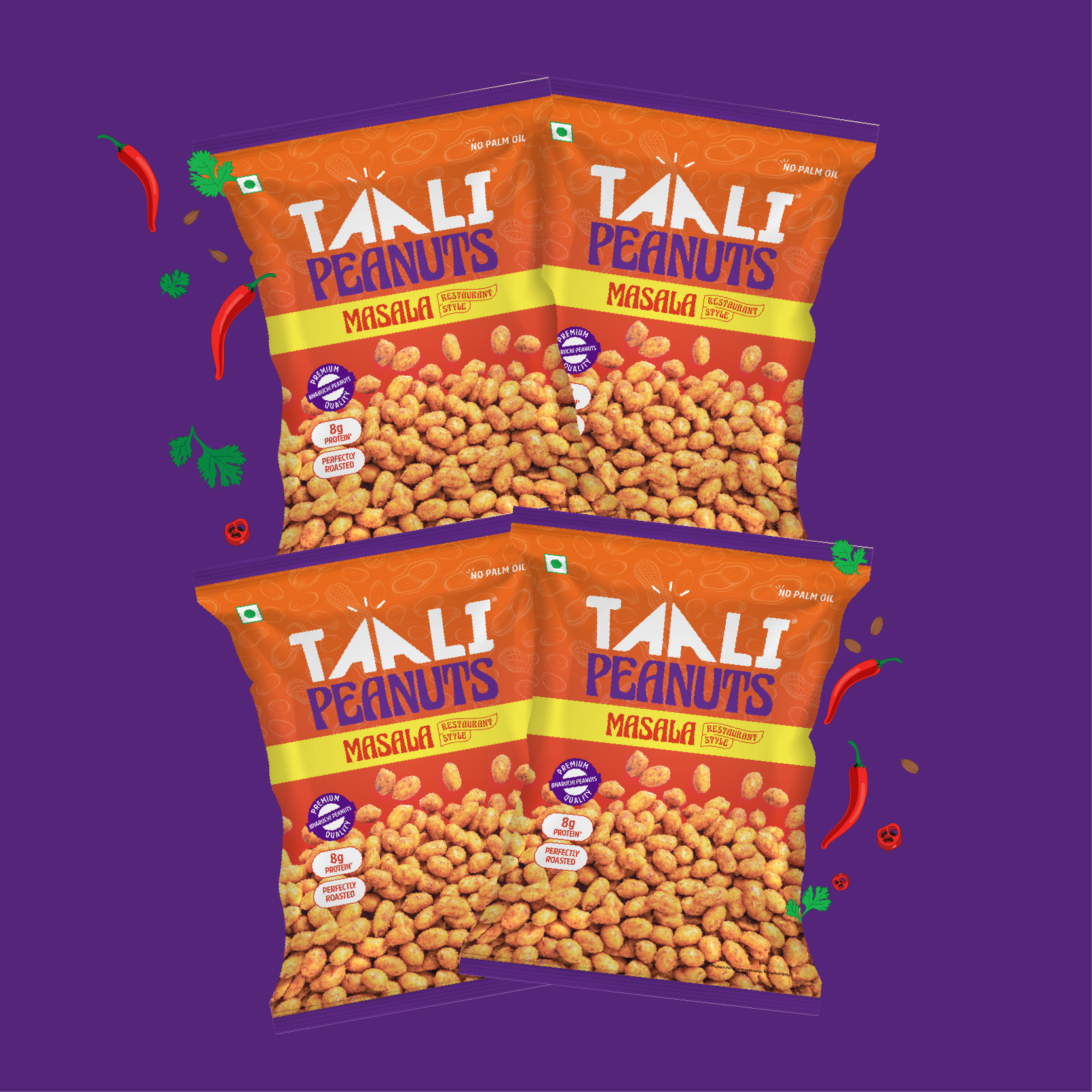 Taali Roasted Peanuts – Masala (140 g)