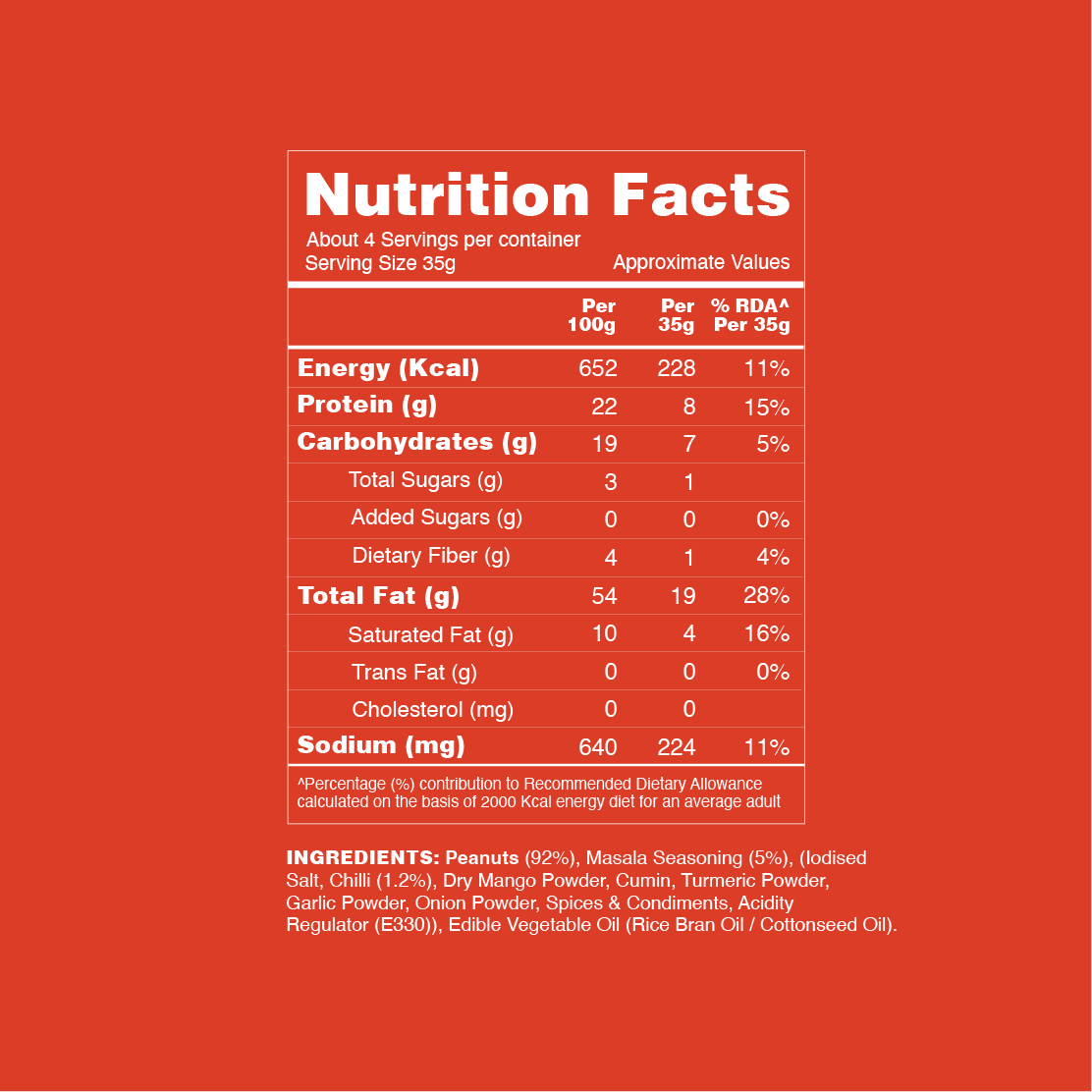 Taali Roasted Peanuts – Masala (140 g)