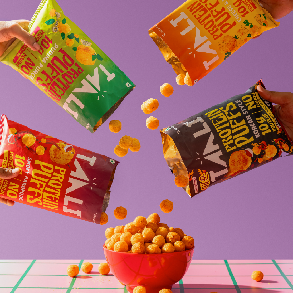 Taali Party Combo – All Flavours Roasted Peanuts + All Protein Puff Flavours