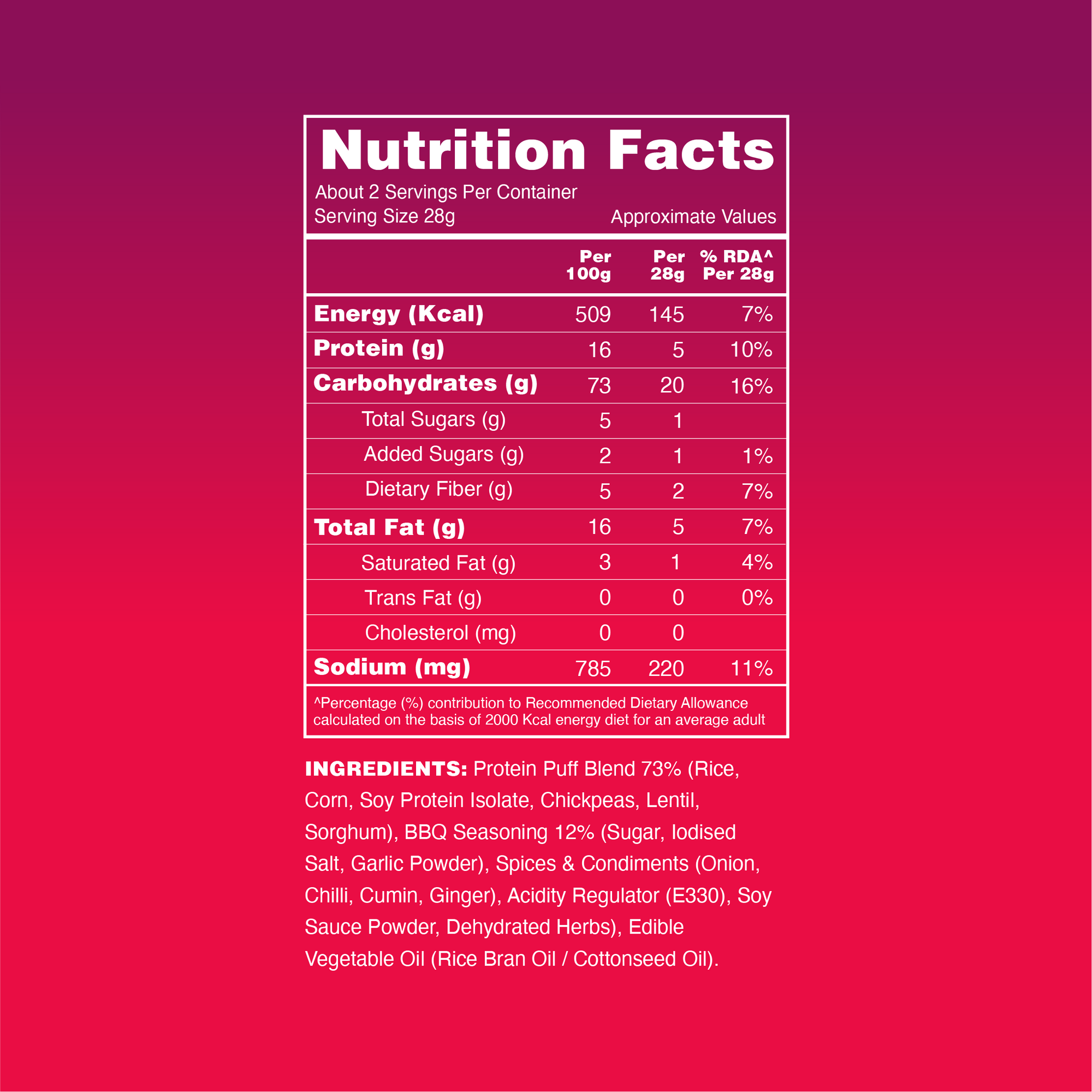 Taali Protein Puffs – Smoky Barbeque (60g)