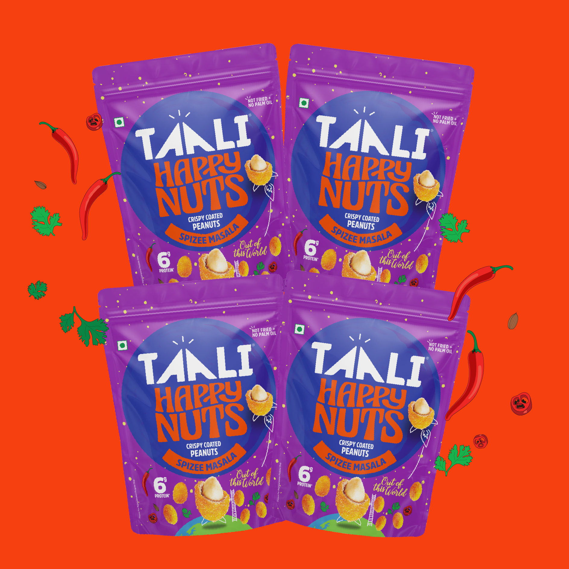 Taali Crispy Coated Peanuts – Spizee Masala (140 g)
