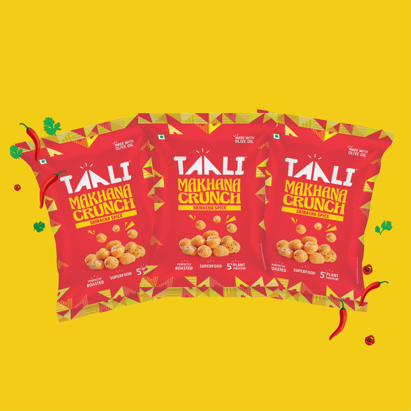 Roasted Makhana Crunch – Sriracha Spices (60g)