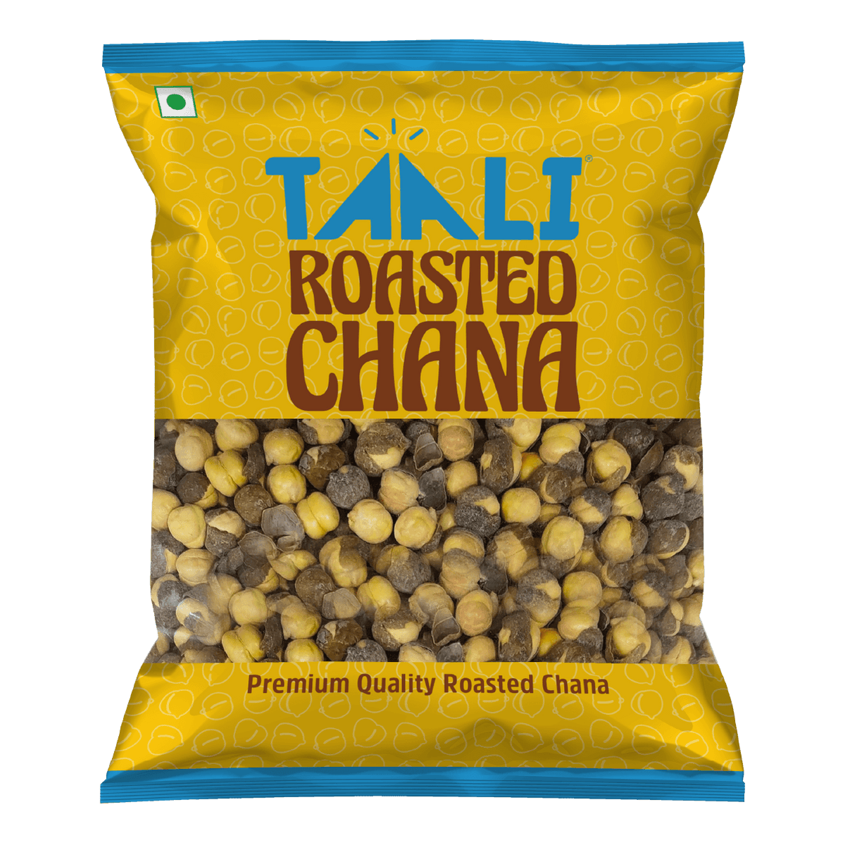 Taali Roasted Chana Plain, Plain Salted Chickpeas with Skin| Rich in Protein| Gluten-Free| Namkeen Snacks| Ready to Eat, 180g| Pack of 4