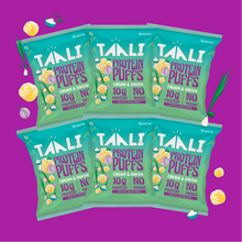Load image into Gallery viewer, Taali Protein Puffs – Cream &amp; Onion (Pack of 6 x 60 g)
