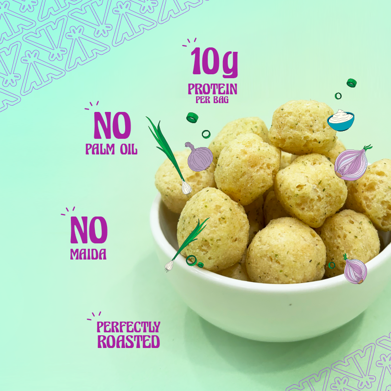 Taali Protein Puffs – Cream & Onion (60 g)
