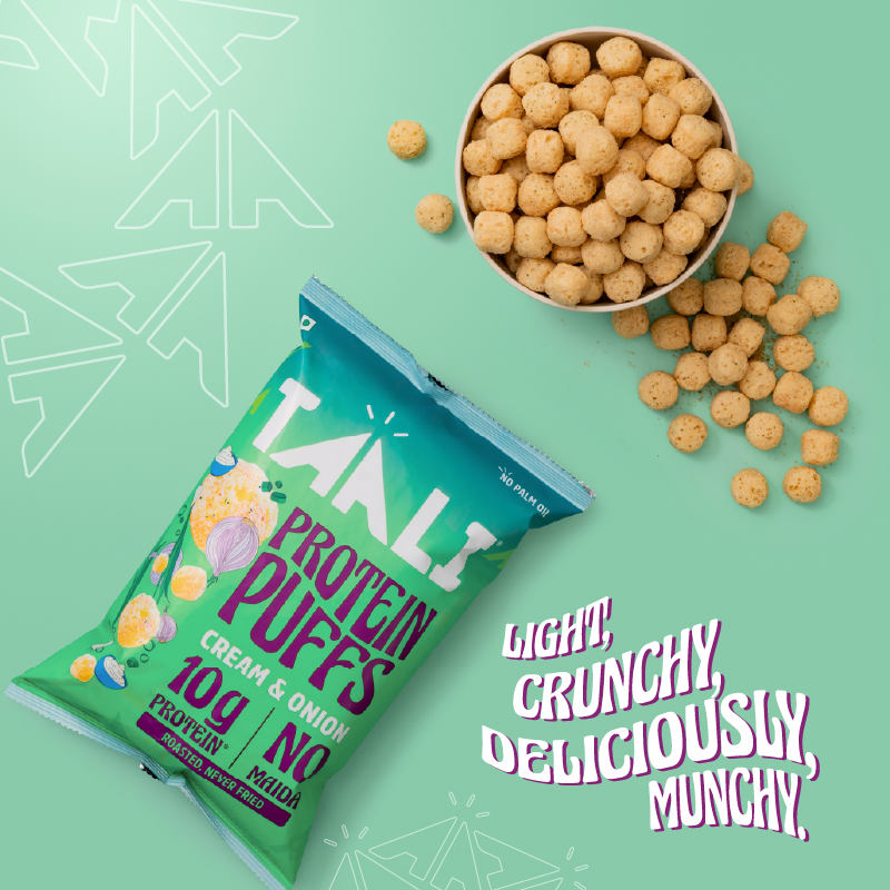 Taali Protein Puffs – Cream & Onion (60 g)