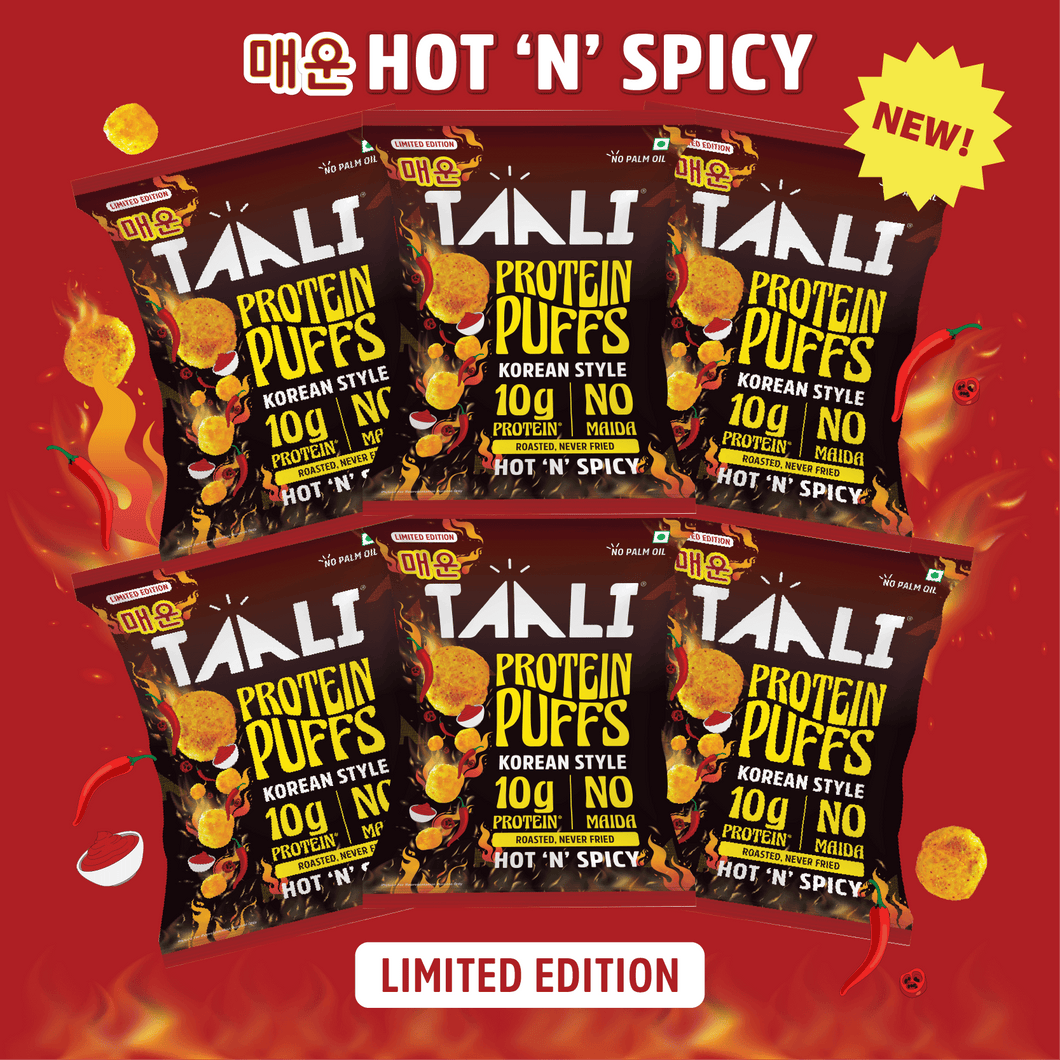Taali Korean Style Protein Puffs (Pack of 6) Korean Puff