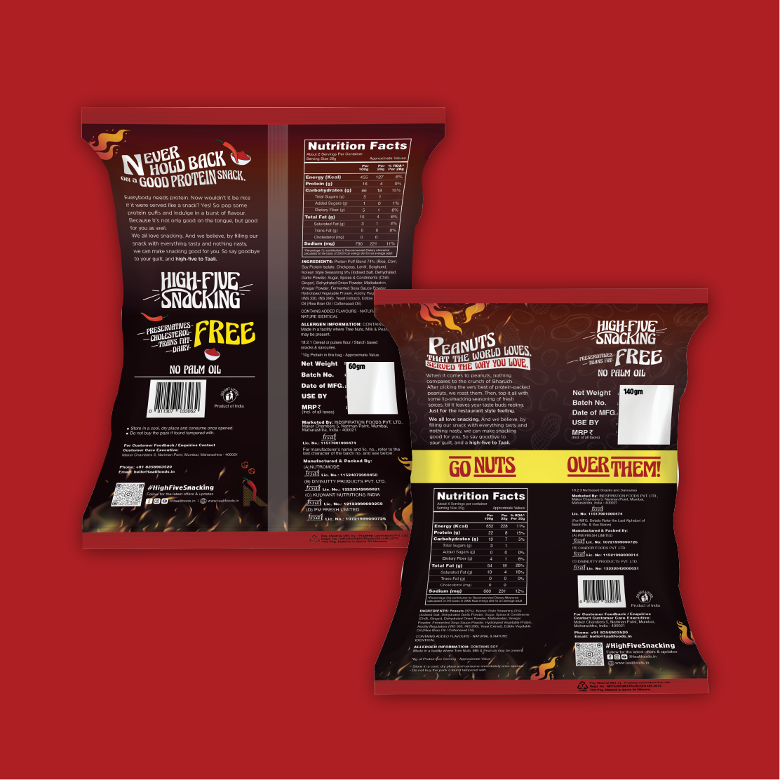 Taali Korean Lovers Combo – Korean Style Roasted Peanuts + Korean Style Protein Puffs