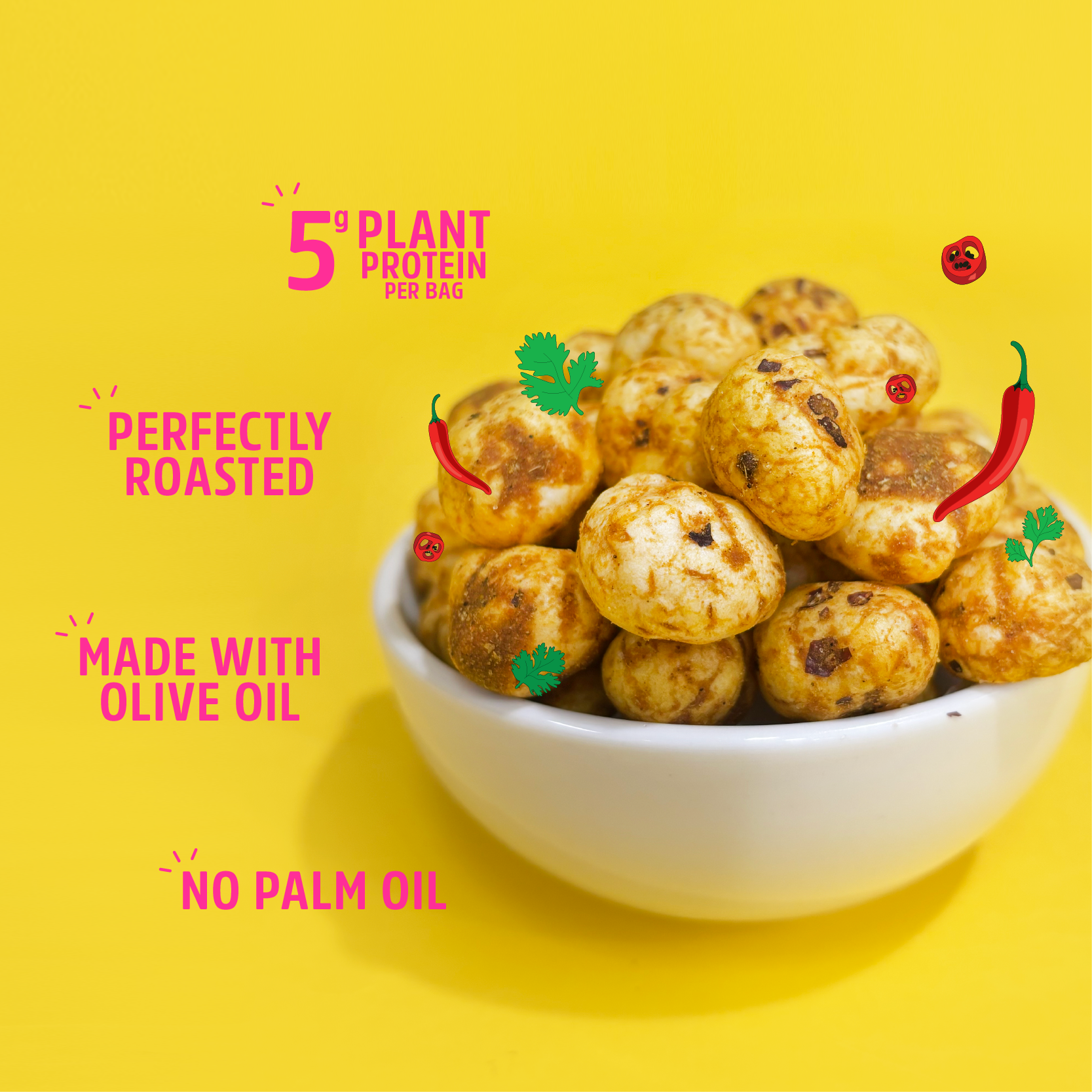 Roasted Makhana Crunch – All Savoury Flavours Variety Pack | 4 Flavours × 2 Packs Each