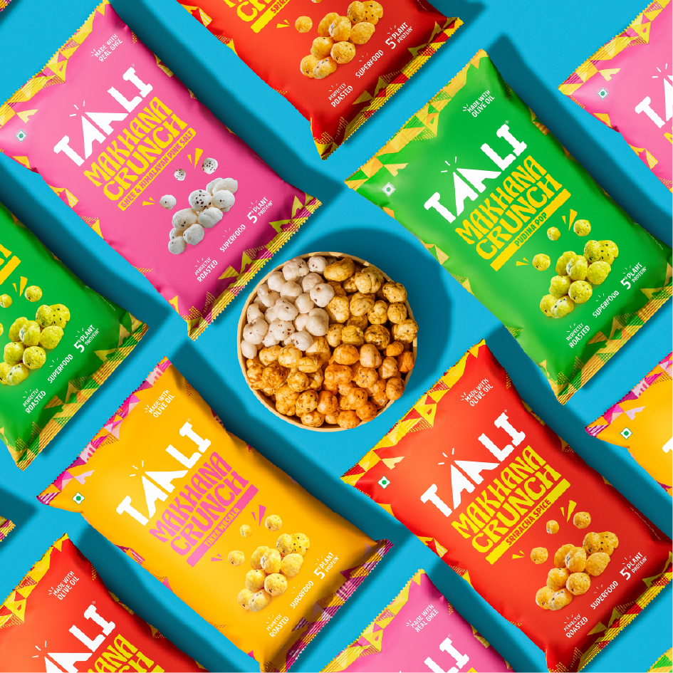Roasted Makhana Crunch – All Savoury Flavours Variety Pack | 4 Flavours × 2 Packs Each