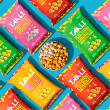 Load image into Gallery viewer, Taali Makhana Crunch – All Savoury Flavours Variety Pack | 4 Flavours × 2 Packs Each (8 Packs)
