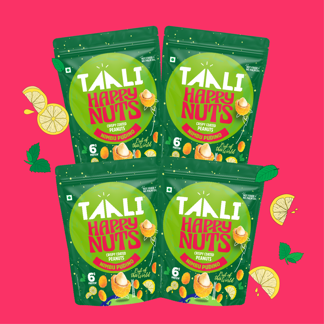 Taali Crispy Coated Peanuts – Nimbu Pudina (Pack of 4 x 140 g)