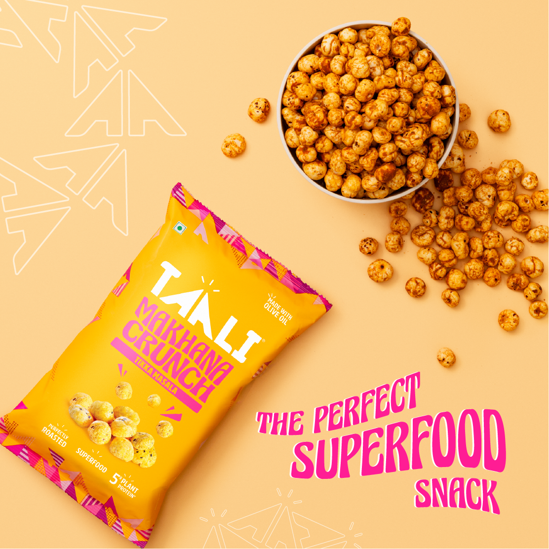 Roasted Makhana Crunch – Tikka Masala (60gm)