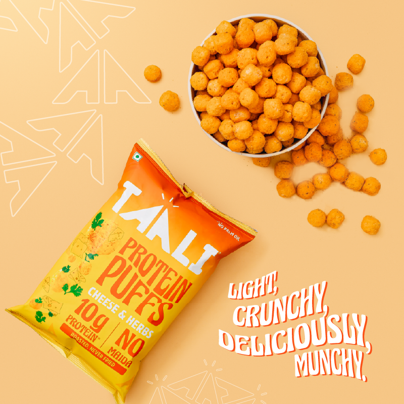 Taali Protein Puffs – Spicy Flavours Combo | Smoky BBQ, Masala Mania & Korean Style